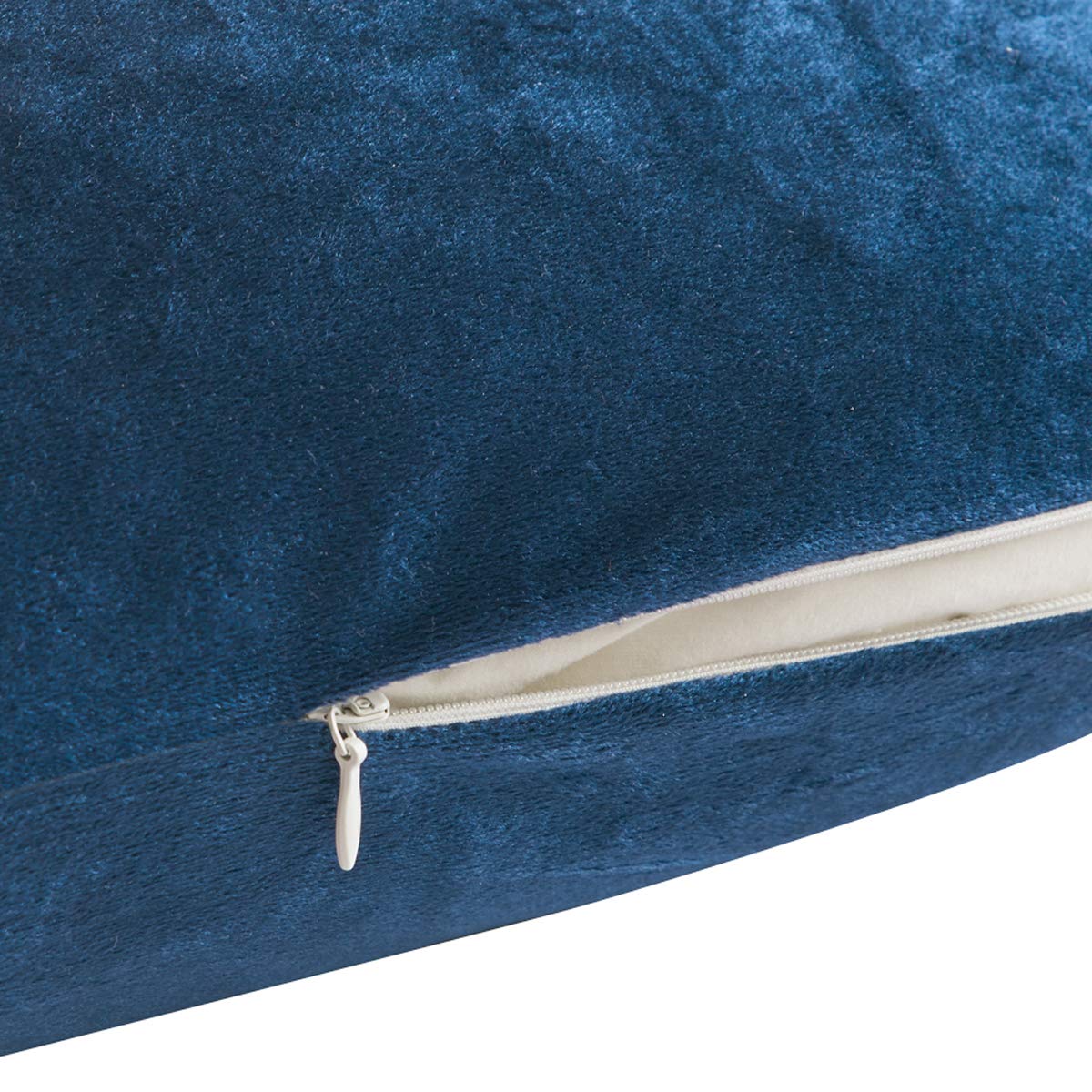 Amazon.co.jp: クッション45x45カバー ネイビーブルー ベルベット